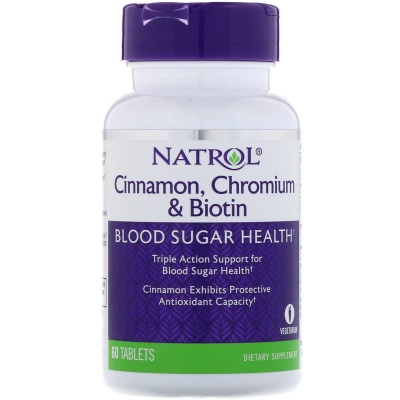  NATROL Cinnamon Chromium + Biotin 60 