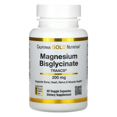  California Gold Nutrition Magnesium Bisglycinate 60 