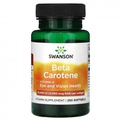 Витамины Swanson Beta Carotene 3000 мкг 250 капсул